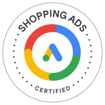 Shopping Ads certification badge