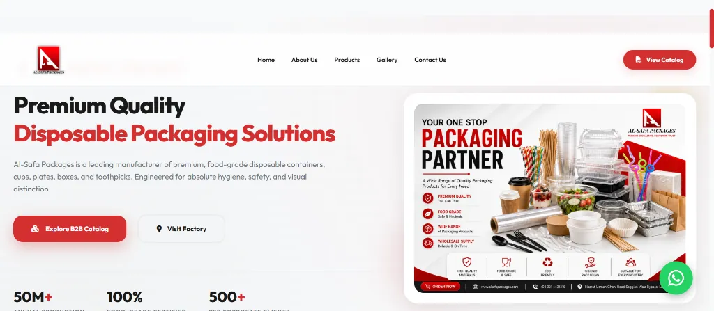 Al-Safa Packages B2B website
